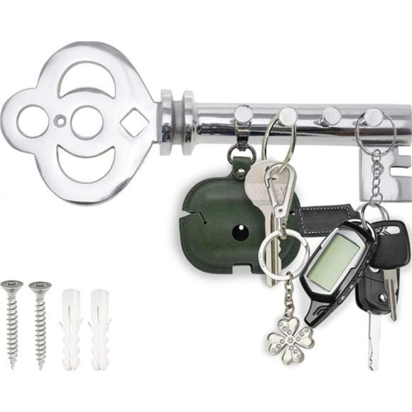 Decorative Wall Mounted Key Holder - Multiple Key Hooks Rack for Entryway - Picture 1 of 7